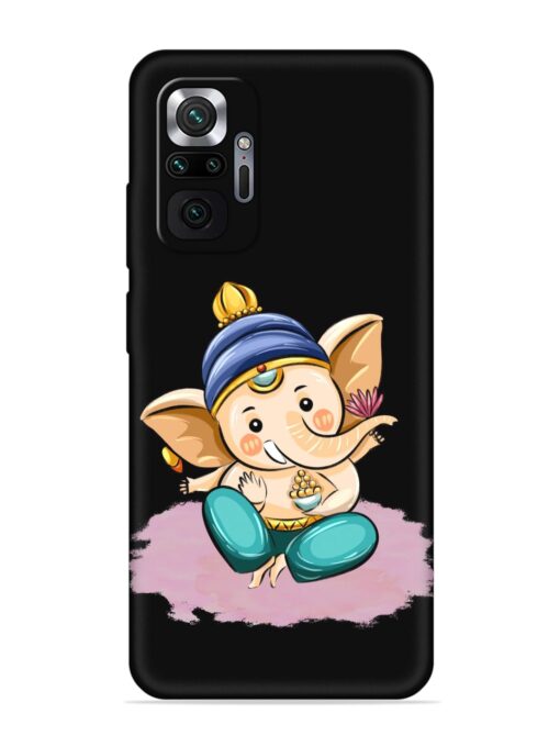 Bal Ganesh Vector Art Embossed Soft Silicone Case for Xiaomi Redmi Note 10 Pro Zapvi