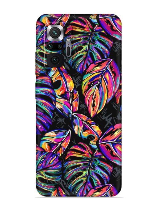 Tropical Seamless Vector Embossed Soft Silicone Case for Xiaomi Redmi Note 10 Pro