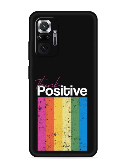 Think Positive Typography Embossed Soft Silicone Case for Xiaomi Redmi Note 10 Pro