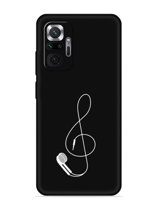 Music Earphone Vector Embossed Soft Silicone Case for Xiaomi Redmi Note 10 Pro Zapvi