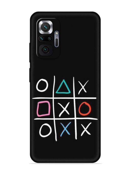 Super Neon Tic-Tac-Toe Embossed Soft Silicone Case for Xiaomi Redmi Note 10 Pro