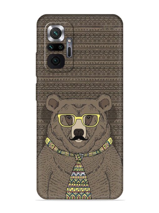 Grizzly Bear Embossed Soft Silicone Case for Xiaomi Redmi Note 10 Pro Zapvi