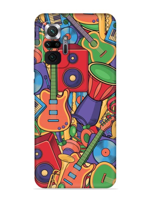 Colorful Music Art Embossed Soft Silicone Case for Xiaomi Redmi Note 10 Pro Zapvi