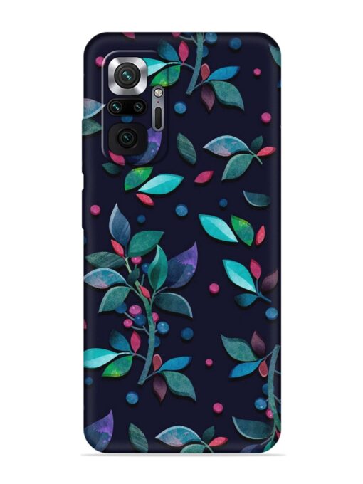 Decorative Watercolor Flower Embossed Soft Silicone Case for Xiaomi Redmi Note 10 Pro Max