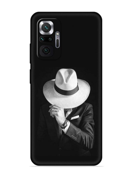 Men Under Hat Embossed Soft Silicone Case for Xiaomi Redmi Note 10 Pro Max Zapvi