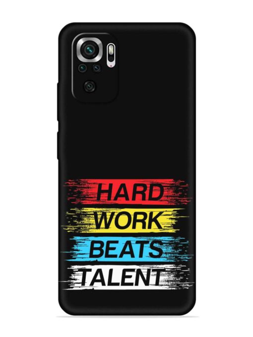 Hard Work Beats Embossed Soft Silicone Case for Xiaomi Redmi Note 10S Zapvi