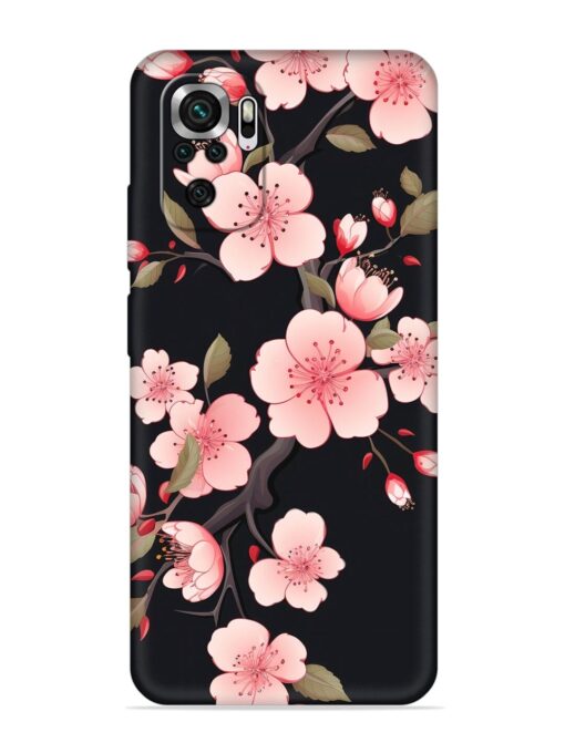 Cherry Blossom Embossed Soft Silicone Case for Xiaomi Redmi Note 10S