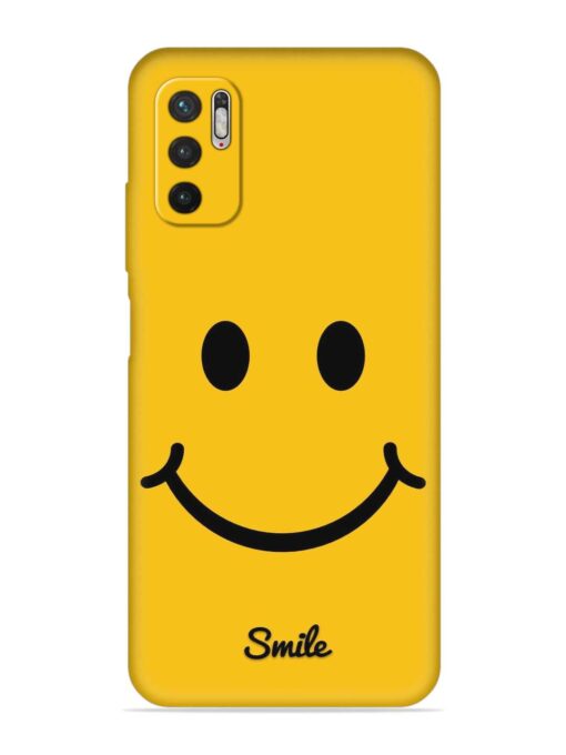 Yellow Smiley Embossed Soft Silicone Case for Xiaomi Redmi Note 10T (5G)