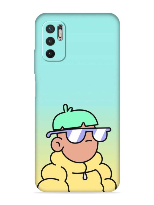 Doodles Cool Character Embossed Soft Silicone Case for Xiaomi Redmi Note 10T (5G)