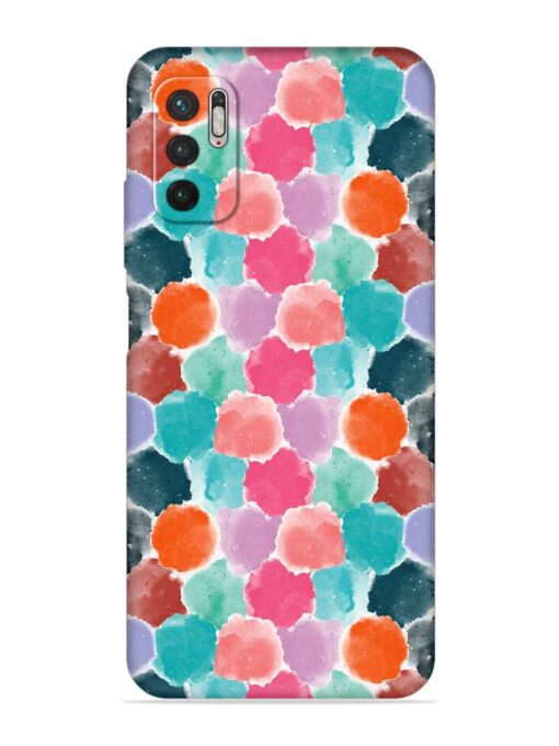 Colorful Seamless Pattern Embossed Soft Silicone Case for Xiaomi Redmi Note 10T (5G)