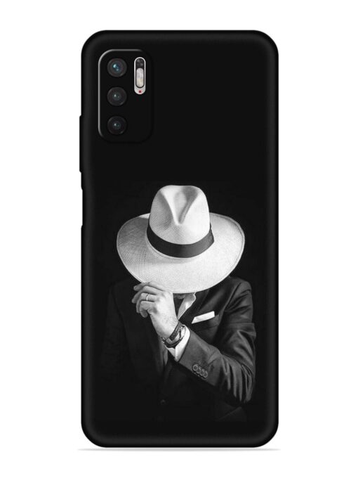 Men Under Hat Embossed Soft Silicone Case for Xiaomi Redmi Note 10T (5G)