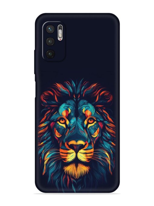 Colorful Lion Embossed Soft Silicone Case for Xiaomi Redmi Note 10T (5G)