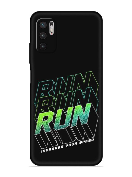 Run Embossed Soft Silicone Case for Xiaomi Redmi Note 10T (5G) Zapvi