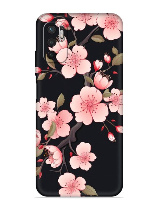 Cherry Blossom Embossed Soft Silicone Case for Xiaomi Redmi Note 10T (5G)