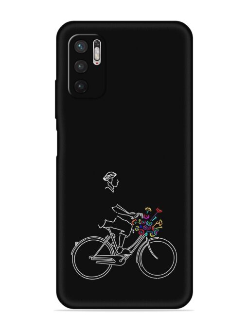 Minimalist Cycle Art Embossed Soft Silicone Case for Xiaomi Redmi Note 10T (5G)