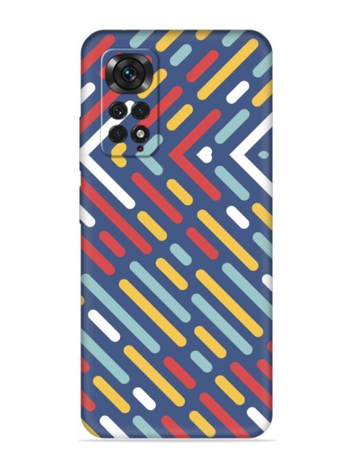 Colored Lines Embossed Soft Silicone Case for Xiaomi Redmi Note 11