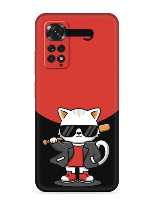 Cool Little Bear Cartoon Embossed Soft Silicone Case for Xiaomi Redmi Note 11