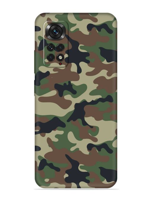 Army Military Camouflage Dark Green Embossed Soft Silicone Case for Xiaomi Redmi Note 11 Pro (4G) Zapvi