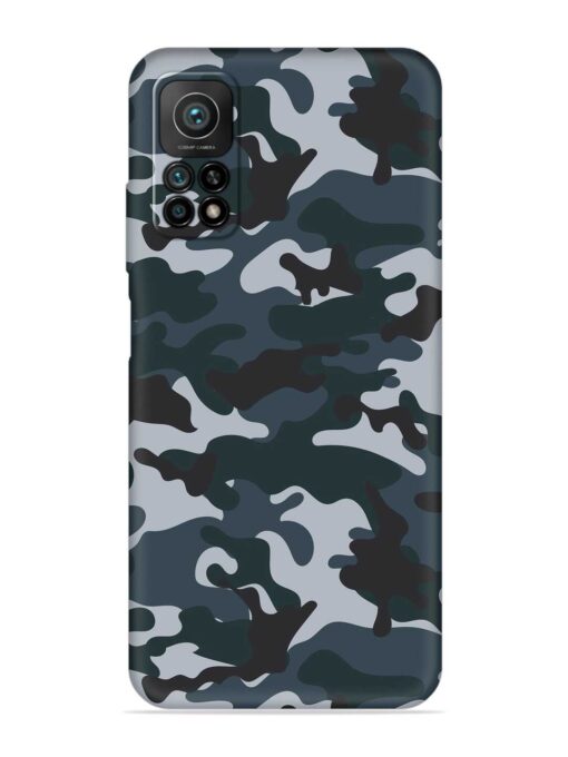 Dark Blue Army Military Art Embossed Soft Silicone Case for Xiaomi Redmi Note 11 Pro Plus (5G)