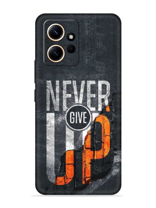 Never Give Up Embossed Soft Silicone Case for Xiaomi Redmi Note 12 (4G) Zapvi