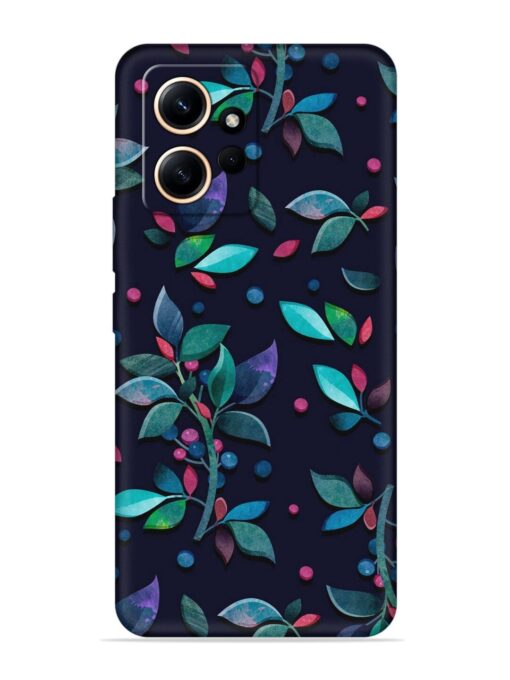 Decorative Watercolor Flower Embossed Soft Silicone Case for Xiaomi Redmi Note 12 (4G)