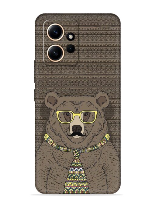 Grizzly Bear Embossed Soft Silicone Case for Xiaomi Redmi Note 12 (4G) Zapvi