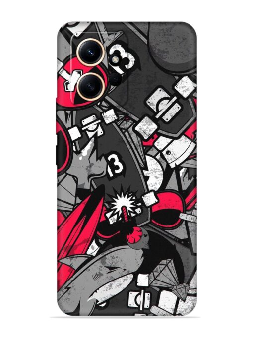 Fictional Doodle Embossed Soft Silicone Case for Xiaomi Redmi Note 12 (4G)