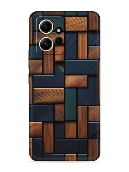 Wooden Background Cubes Embossed Soft Silicone Case for Xiaomi Redmi Note 12 (4G)