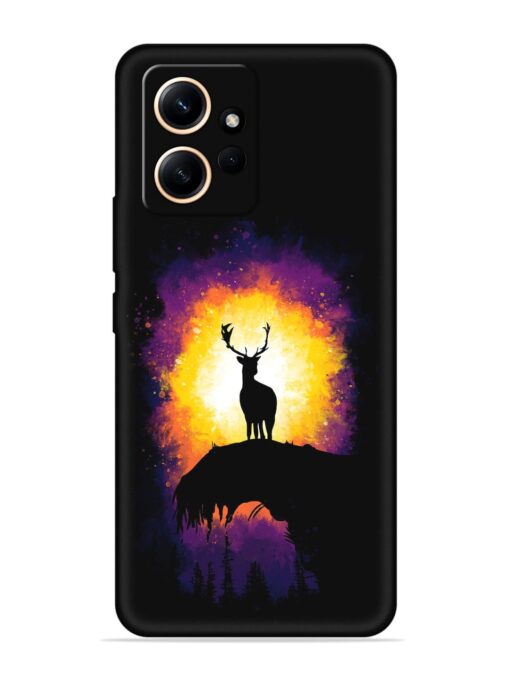 Elk Animal Art Embossed Soft Silicone Case for Xiaomi Redmi Note 12 (4G)