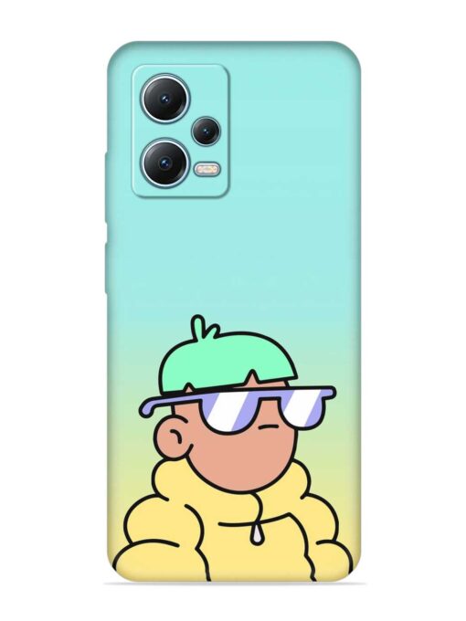 Doodles Cool Character Embossed Soft Silicone Case for Xiaomi Redmi Note 12 (5G)