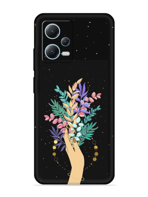 Flower On Hand Embossed Soft Silicone Case for Xiaomi Redmi Note 12 (5G) Zapvi