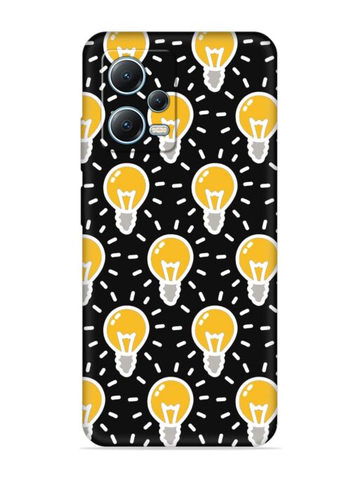 Light Bulb Seamless Embossed Soft Silicone Case for Xiaomi Redmi Note 12 (5G)