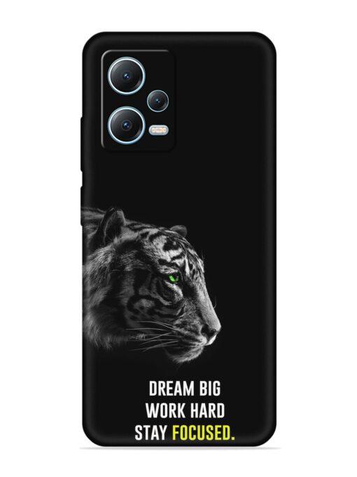 Dream Big Work Hard Embossed Soft Silicone Case for Xiaomi Redmi Note 12 (5G) Zapvi