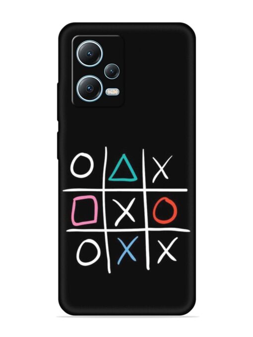 Super Neon Tic-Tac-Toe Embossed Soft Silicone Case for Xiaomi Redmi Note 12 Pro (5G)