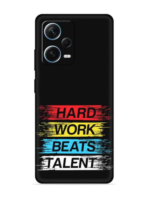 Hard Work Beats Embossed Soft Silicone Case for Xiaomi Redmi Note 12 Pro Plus (5G)