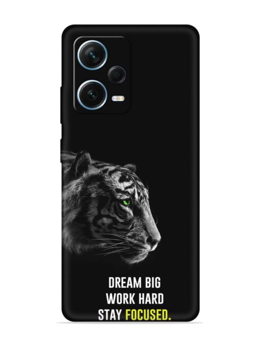 Dream Big Work Hard Embossed Soft Silicone Case for Xiaomi Redmi Note 12 Pro Plus (5G)