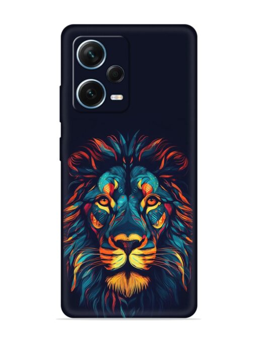 Colorful Lion Embossed Soft Silicone Case for Xiaomi Redmi Note 12 Pro Plus (5G) Zapvi