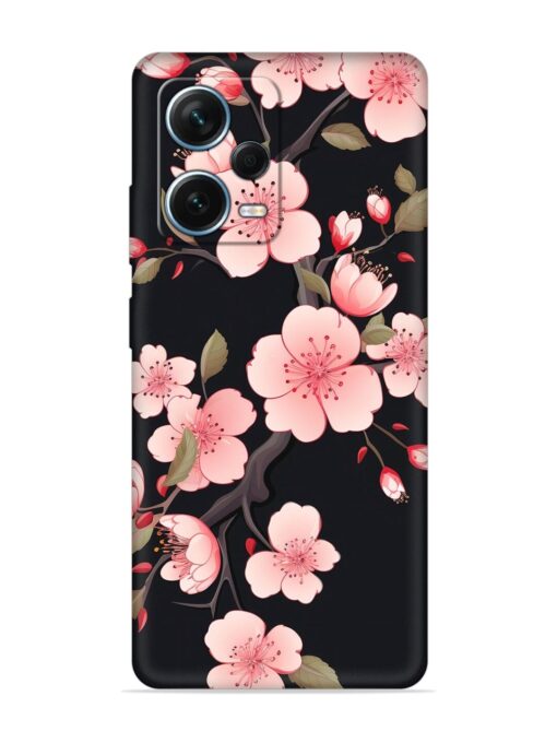 Cherry Blossom Embossed Soft Silicone Case for Xiaomi Redmi Note 12 Pro Plus (5G)