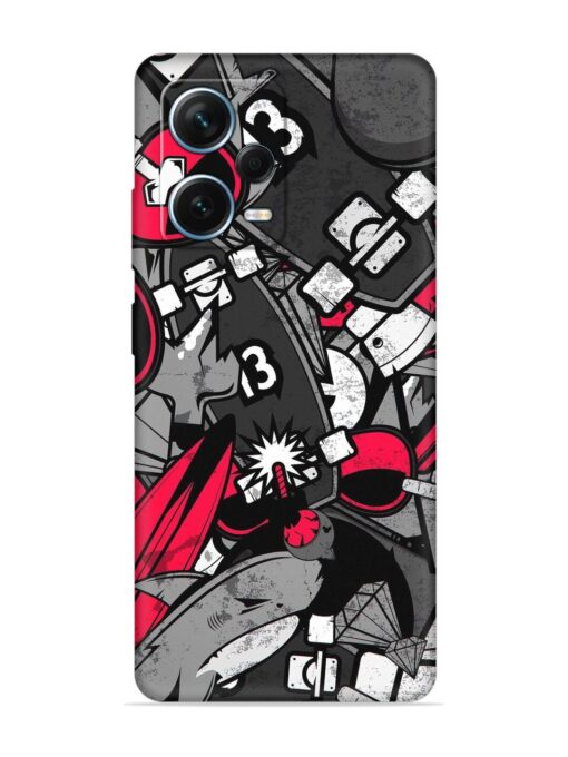 Fictional Doodle Embossed Soft Silicone Case for Xiaomi Redmi Note 12 Pro Plus (5G) Zapvi