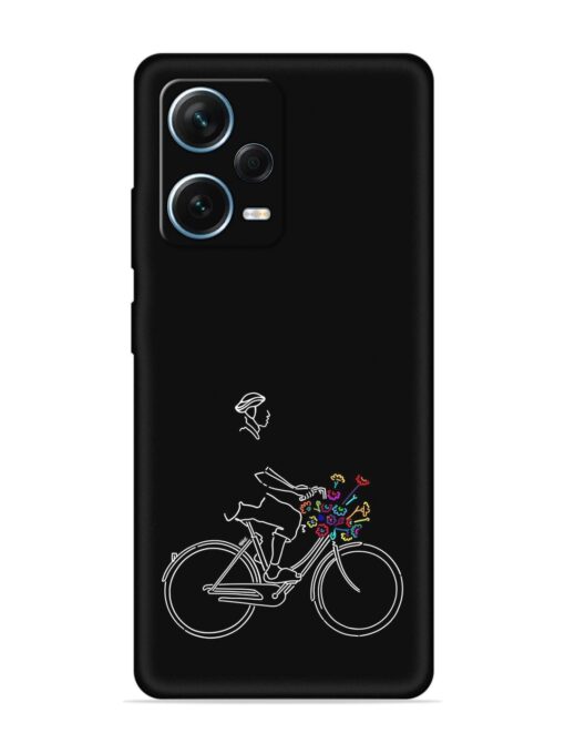 Minimalist Cycle Art Embossed Soft Silicone Case for Xiaomi Redmi Note 12 Pro Plus (5G) Zapvi