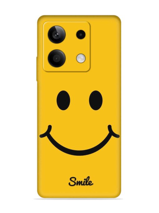 Yellow Smiley Embossed Soft Silicone Case for Xiaomi Redmi Note 13 (5G) Zapvi