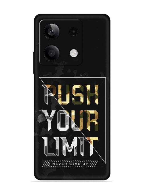 Push Your Limits Embossed Soft Silicone Case for Xiaomi Redmi Note 13 (5G) Zapvi