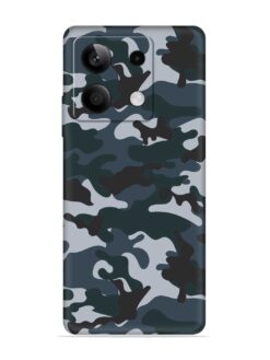 Dark Blue Army Military Art Embossed Soft Silicone Case for Xiaomi Redmi Note 13 (5G)