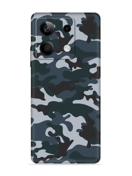 Dark Blue Army Military Art Embossed Soft Silicone Case for Xiaomi Redmi Note 13 (5G) Zapvi