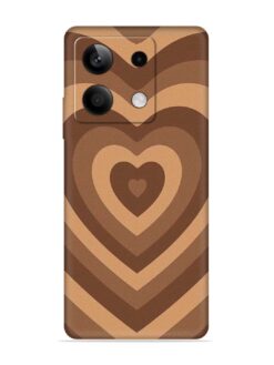 Brown Heart Embossed Soft Silicone Case for Xiaomi Redmi Note 13 (5G)