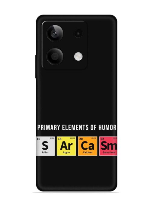 Primary Elements Humor Embossed Soft Silicone Case for Xiaomi Redmi Note 13 (5G) Zapvi