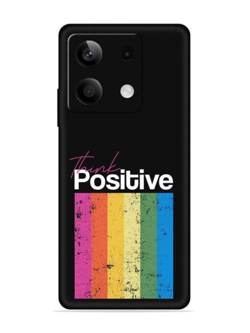 Think Positive Typography Embossed Soft Silicone Case for Xiaomi Redmi Note 13 (5G)