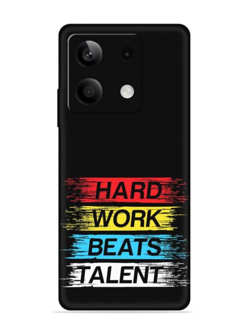 Hard Work Beats Embossed Soft Silicone Case for Xiaomi Redmi Note 13 (5G) Zapvi