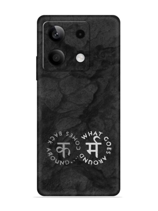 Karma Hindi Word Embossed Soft Silicone Case for Xiaomi Redmi Note 13 (5G) Zapvi