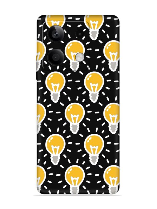 Light Bulb Seamless Embossed Soft Silicone Case for Xiaomi Redmi Note 13 (5G) Zapvi